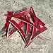 HANDBAIGE 36pcs 4-Inch Shield Cut Natural Feathers Arrow Real Fletchings Archery Right Wing Vanes Arrow Turkey Fletches for Hunting and Shooting (Red)