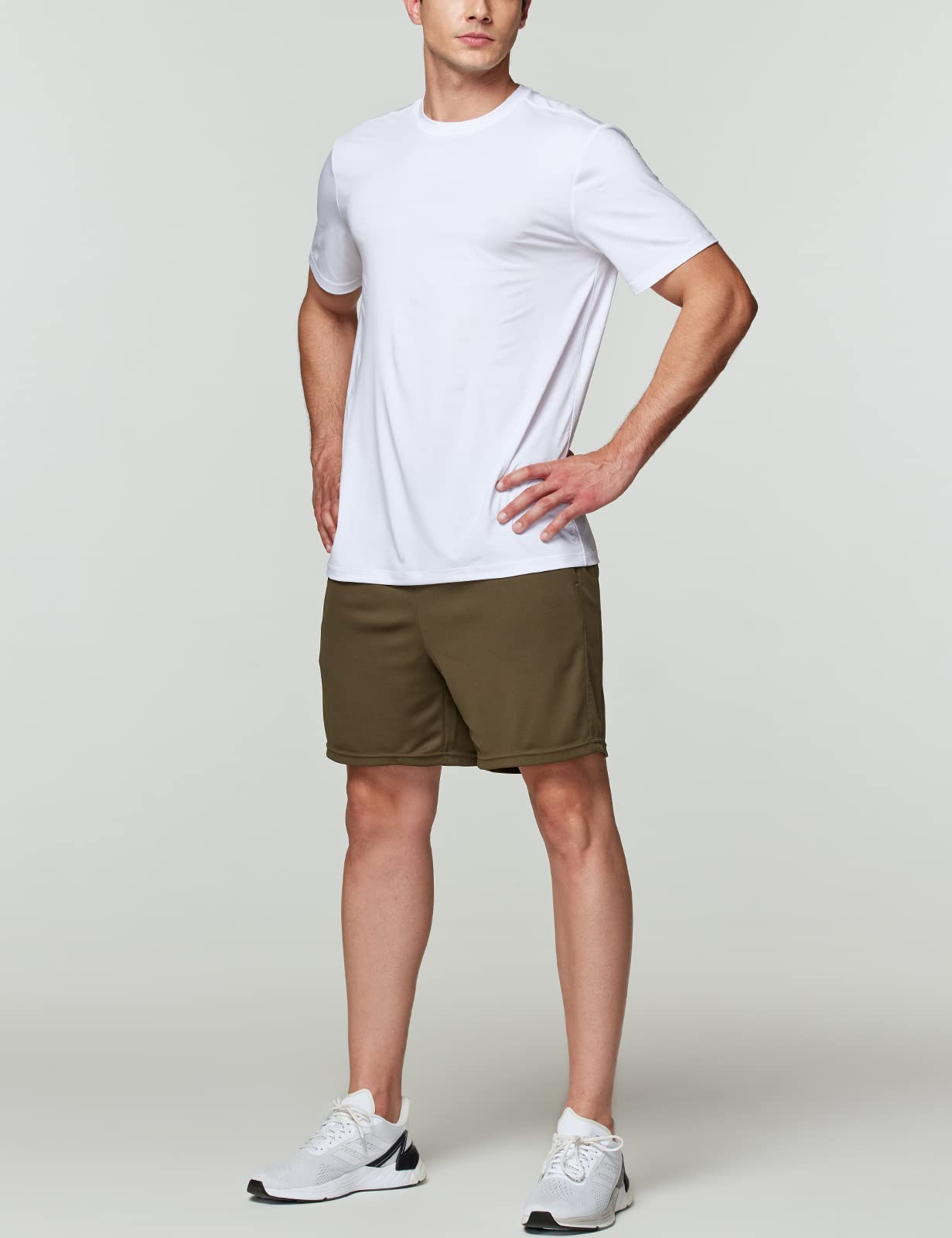 ATHLIO Camisetas de entrenamiento para hombre, para correr, protección solar, secado rápido, camisetas atléticas de manga corta para gimnasio