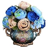✿【Jarrón de resina de calidad】 el jarrón de flores está hecho de resina de alta calidad, que tiene una buena capacidad de resistencia a la corrosión, lo que le da a sus flores un hogar seguro y acogedor.