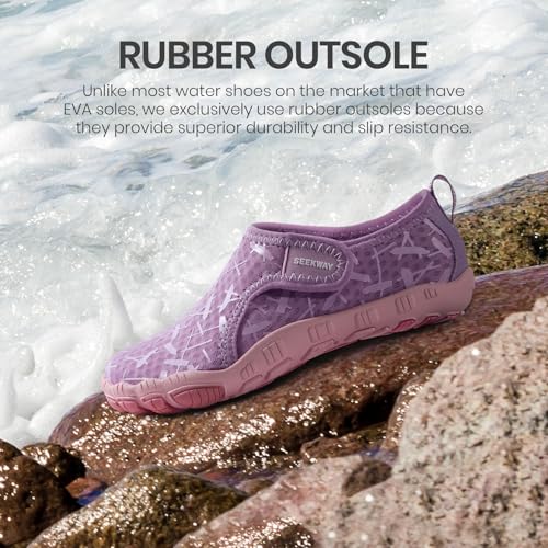 Image of SEEKWAY Barefoot Water Shoes for Kids - Wide Toe Box and Quick-Dry Sand Shoes Toddler for Hiking Swim Beach Pool Kayak Sport Accessories, Camping Essentials Non-Slip for Boys Girls Sizes