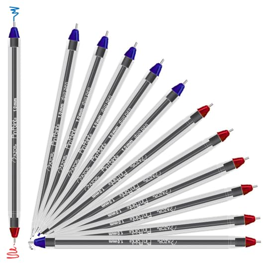 Amazon.com: AZOR Pin Point Double Ended Blue and Red Fine Pens 1.0