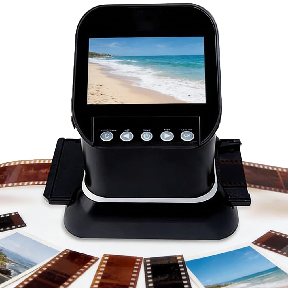 Professional Film to Digital Converter 22MP Scanner, 4.3" LCD High Resolution Slide Scanner with Image Edit for 35mm 120 126 127 135 Films