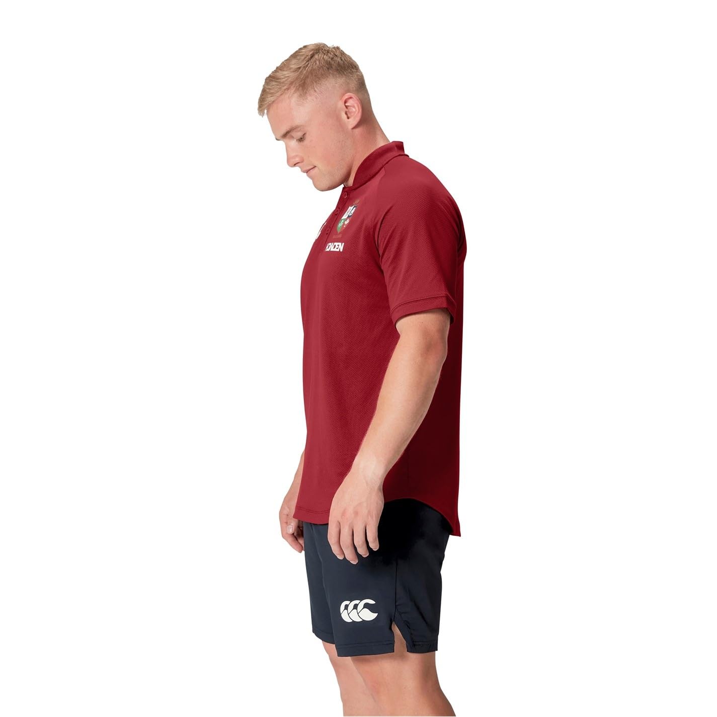 Canterbury Męska koszulka polo, brytyjskie i irlandzkie lwy, czerwona dalia, 3XL