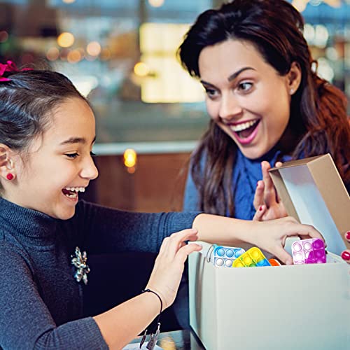 Antyd 52 Pcs Mini Push Pop Keychain Bubble Squeeze Sensory Fidget Toys, Anxiety Stress Reliever Hand Toys,Party Favors Supplies Idea Gifts For Kids Adults… #TOP1