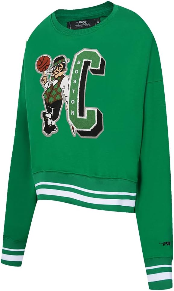 Pro Standard NBA womens Womens Nba Mash Up Brushed Back French Terry Crewneck Sweatshirt - Image 3