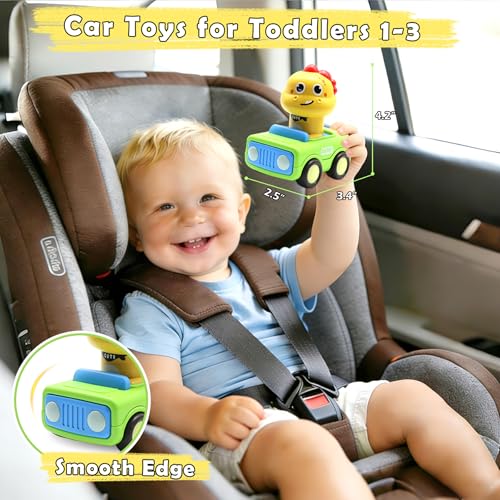 Pbooo Toys for 1 Year Old Boy, Press and Go Car Toys for Toddlers 1-3, Push and Go Animal Toy Cars Set, Birthday Gifts for 1 2 Year Old Boys, Baby Toys 12-18 Months by Pbooo - Image 5