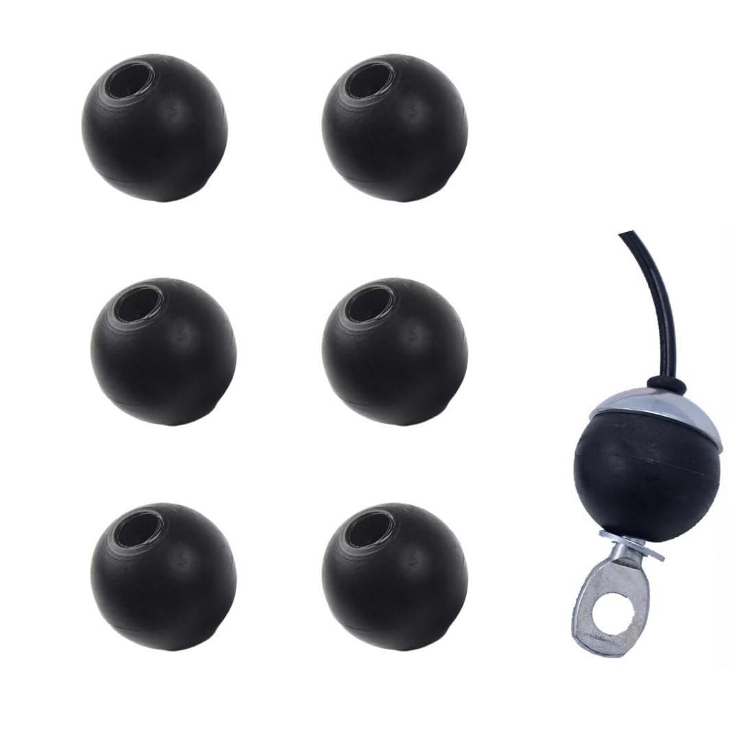 SquEqu 6 Pack Fitness Pulley Cable Ball Stopper Attachment Replacement Stop Balls Joint Parts for Gym Pulley Machine Equipment Wire Rope Exercise