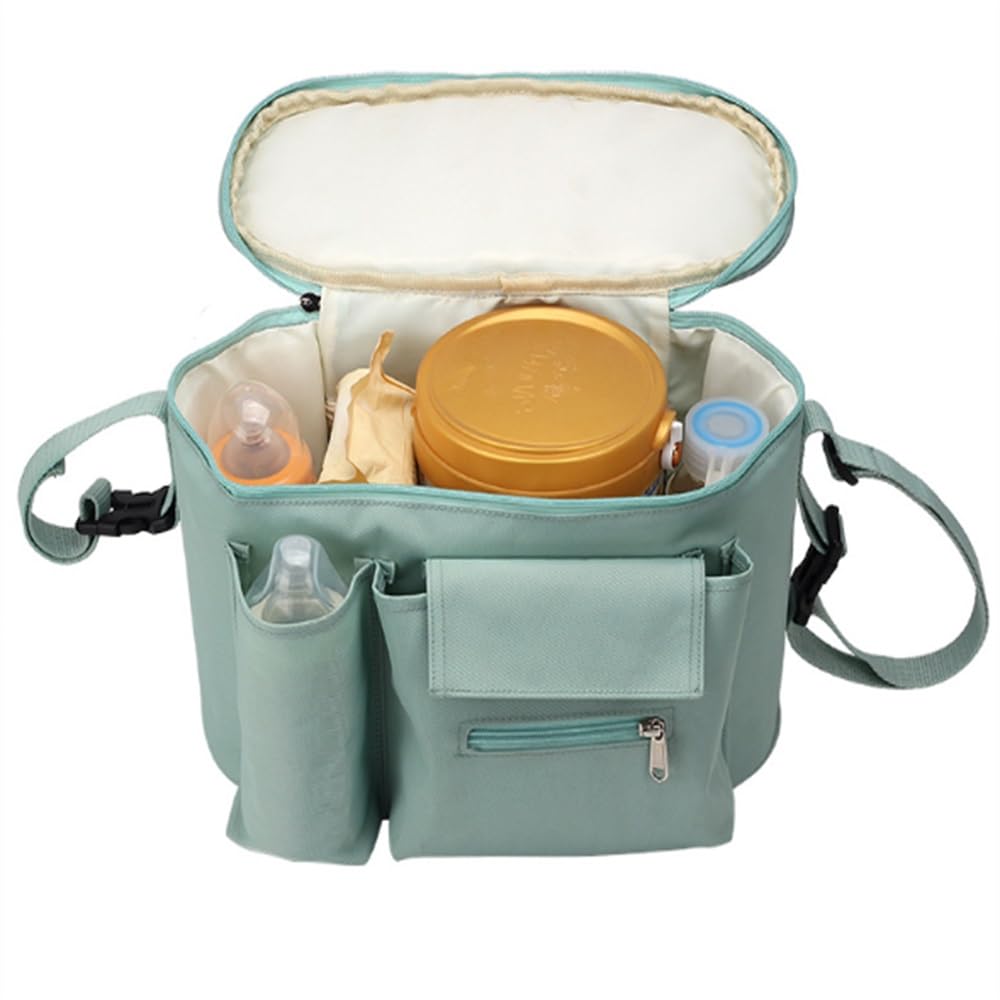 Borsa Portaoggetti per Passeggini Borsa pensile Multifunzionale for Passeggino Verde 15x31x20 cm