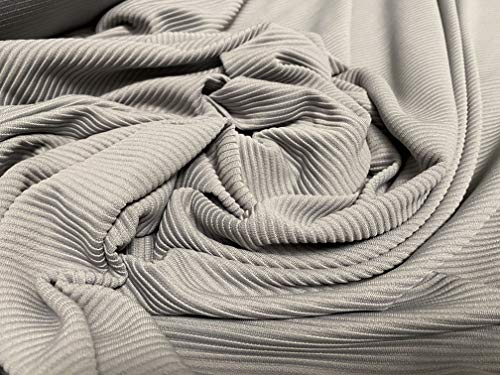 Ottoman Rib Jersey Stoff, Meterware, Silbergrau