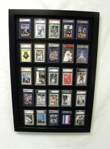 Graded Card Baseball Card Displays Case Cherry 30 Card Display Case 30Psac Deep #TOP5