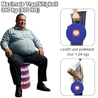 ALEVMOOM Upgrade Tragbarer Teleskophocker，Verstellbarer Klapphocker mit Dickem Kissen，Tragbarer Klapphocker für Outdoor Camping，Garten, Angeln BBQ，Leichte Campinghocker maximale Traglast 360 kg – Ansicht 4