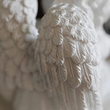 Angel Statue Cherub Wings Angel Figurine Angel Sculpture Garden Desktop Decoration Memorial Rememberance Statue - Holding Face