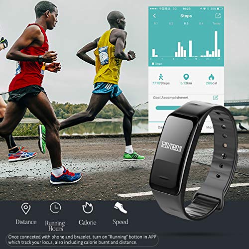Juya Fitness Tracker with Heart Rate Monitor, Activity Tracker Watch, Waterproof Smart Fitness Band with Step Counter, Calorie Counter, Pedometer Watch (02)