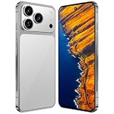 Telefono I17 Pro Max 5G, 16GB RAM, 1TB ROM, Display AMOLED Da 7,3" 1440×3120, Fotocamera Pro Da 108 MP 78 MP, Batteria Da 8000 MAh, Snapdragon 8 Gen4 10core, Android 15, Sbloccato,Grey-7.3 Inch