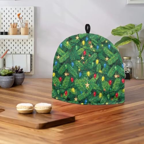 Image of Hudotybom Christmas Light Tea Cozy for Teapot Insulated Wadding Tea Cozies Cover Fit 1 to 6 Cup Kitchen Textiles Warming & Insulating Kettle Covers