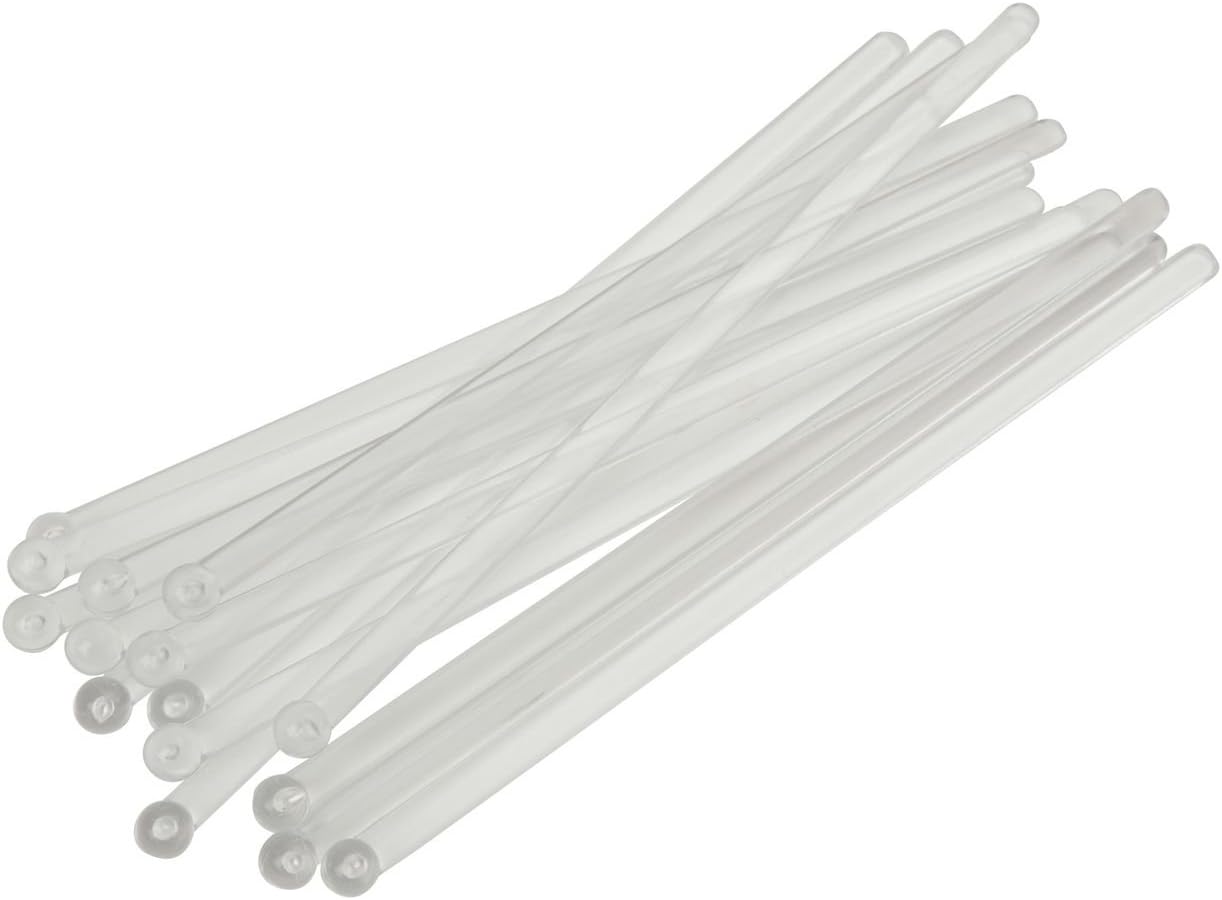 6" Clear Rod Cocktail Stirrers Swizzle Sticks Pack of 50