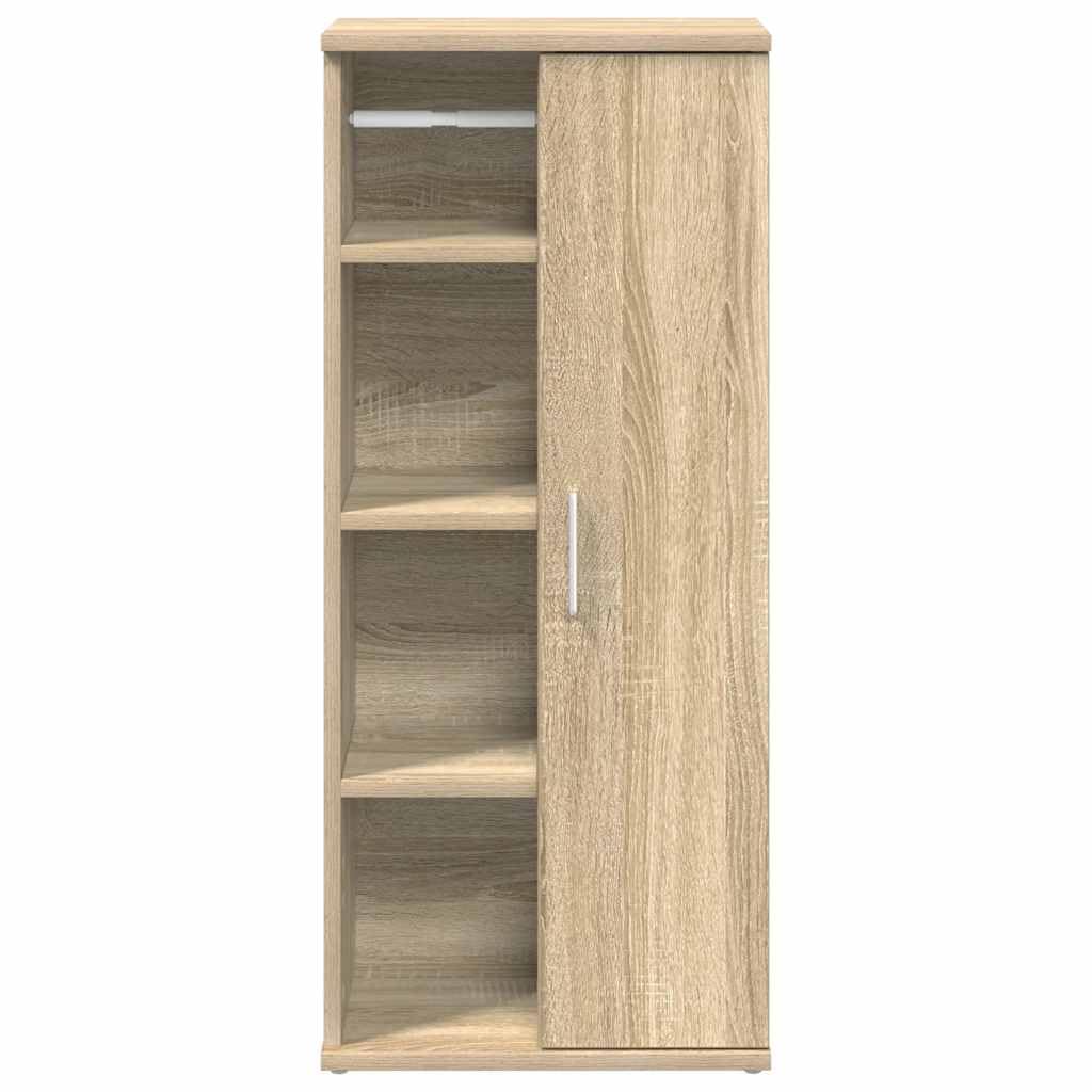 Armoire de salle de bain avec porte-rouleau 39x22x90 cm Chêne sonoma