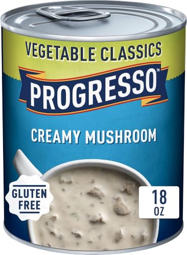 Image of Progresso Vegetable Classics, Creamy Mushroom Canned Soup, Gluten Free, 18 oz. (Pack of 6)