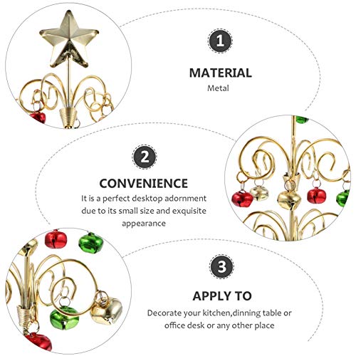 Amosfun Ornamentos de árvore de Natal para ouro pequeno -1 peça adorável feito minicaleco enfeite de