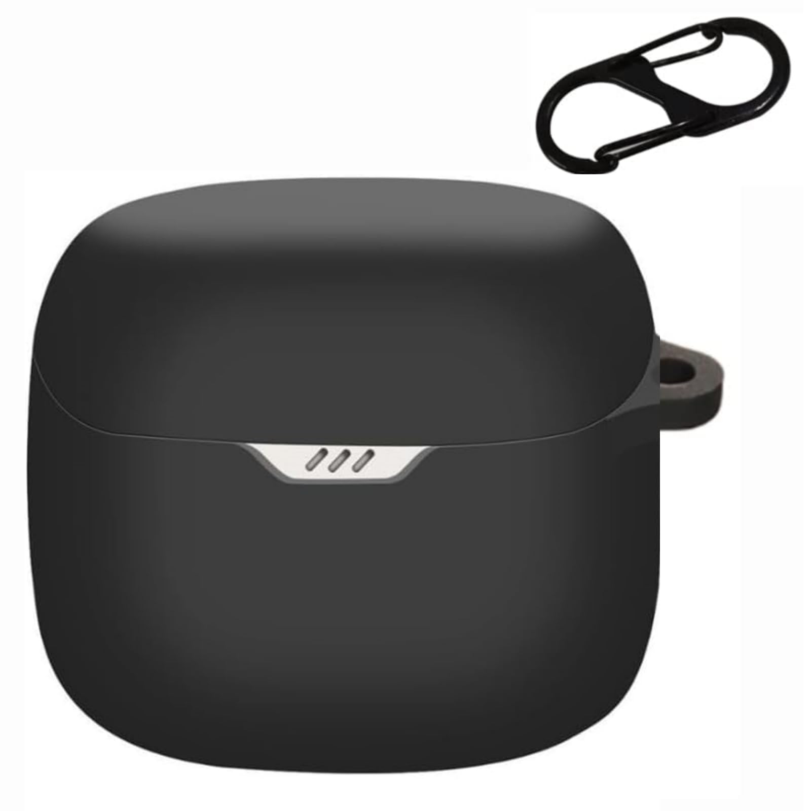 Tune Flex Silicone Case,Carrying Case for JBL Tune Flex Headphones,Portable Scratch Cover with Carabiner (Black)