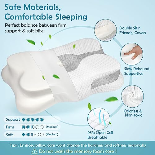 Ergonomisches Kopfkissen Nackenkissen Memory Foam Seitenschläferkissen Nackenstützkissen...