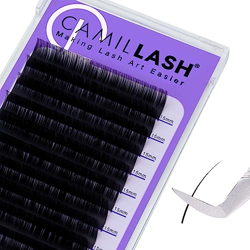Round Lash Extension Russian Volume(0.05/15MM/D-Curl) Tray Wholesale Supplies,Pestañas Mink Single Individual Eyelash Extensiones Case Matt Black(0.05/15MM/D-Curl)