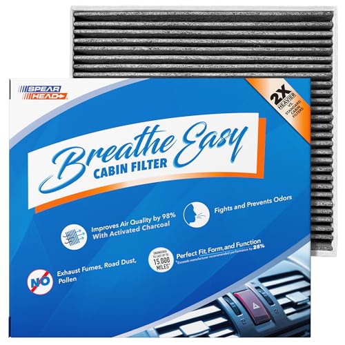 Image of Spearhead Odor Defense Breathe Easy AC & Heater Cabin Filter | Fits Select 2014-2020 Cadillac, Chevrolet, GMC Like OEM | Up to 25% Longer Lasting w /Activated Carbon (BE-809)