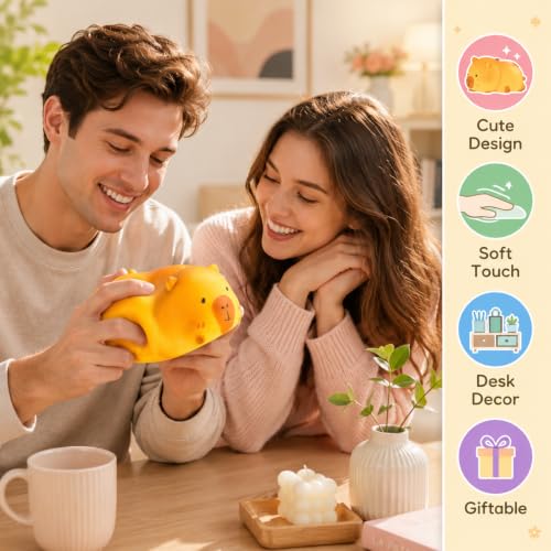 Image of 4 Pcs Capybara Squishy, Taba Squishy, Squishy Toy for Stress Relief, Cute Mystery Dumplings Squishy and Squishy Toy Slow Rising Collection (White)