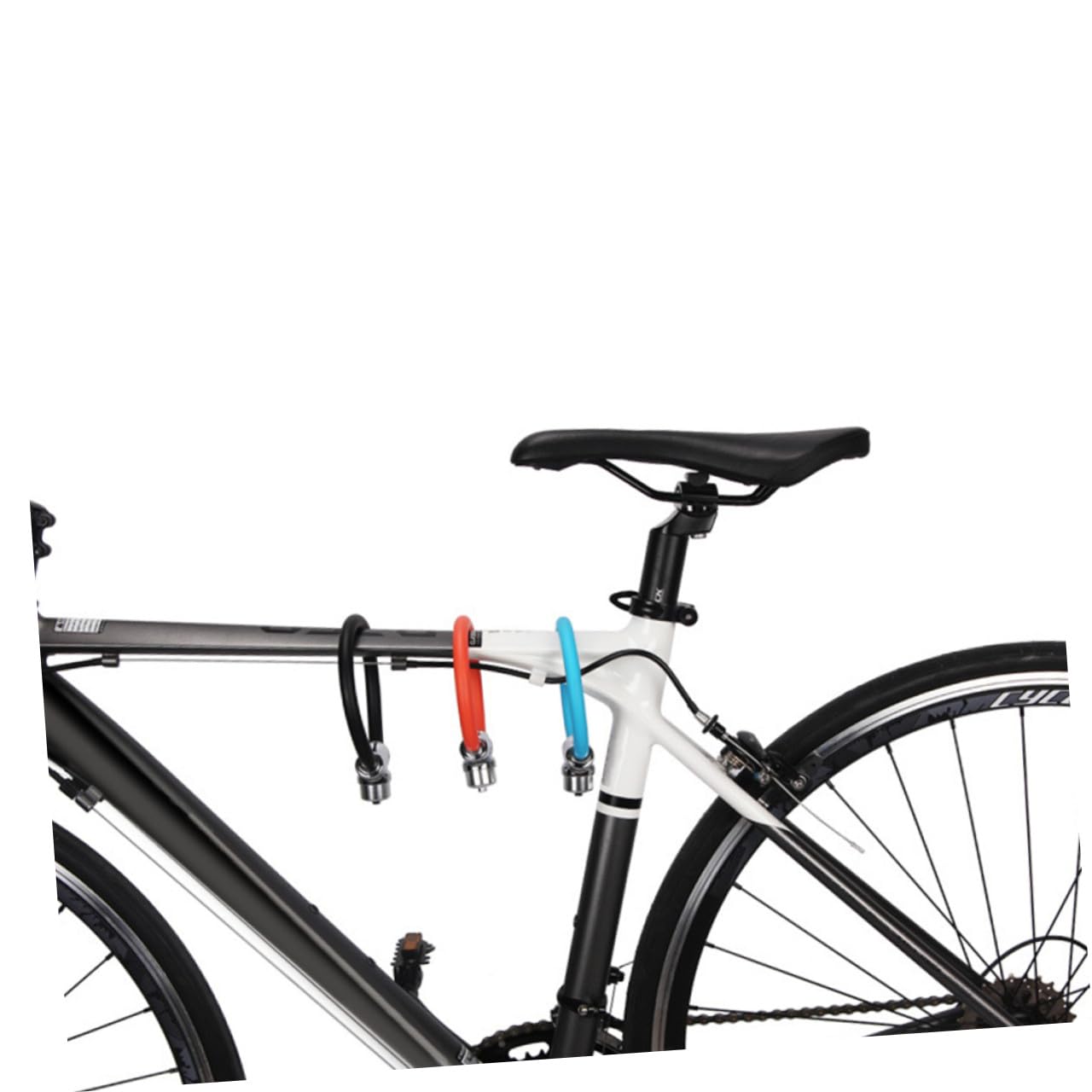 TOYANDONA Lucchetto per Bicicletta a Cavo, Blocca Bici in Lega di Alluminio e Pvc, Chiusura Facile per Uso All'aperto