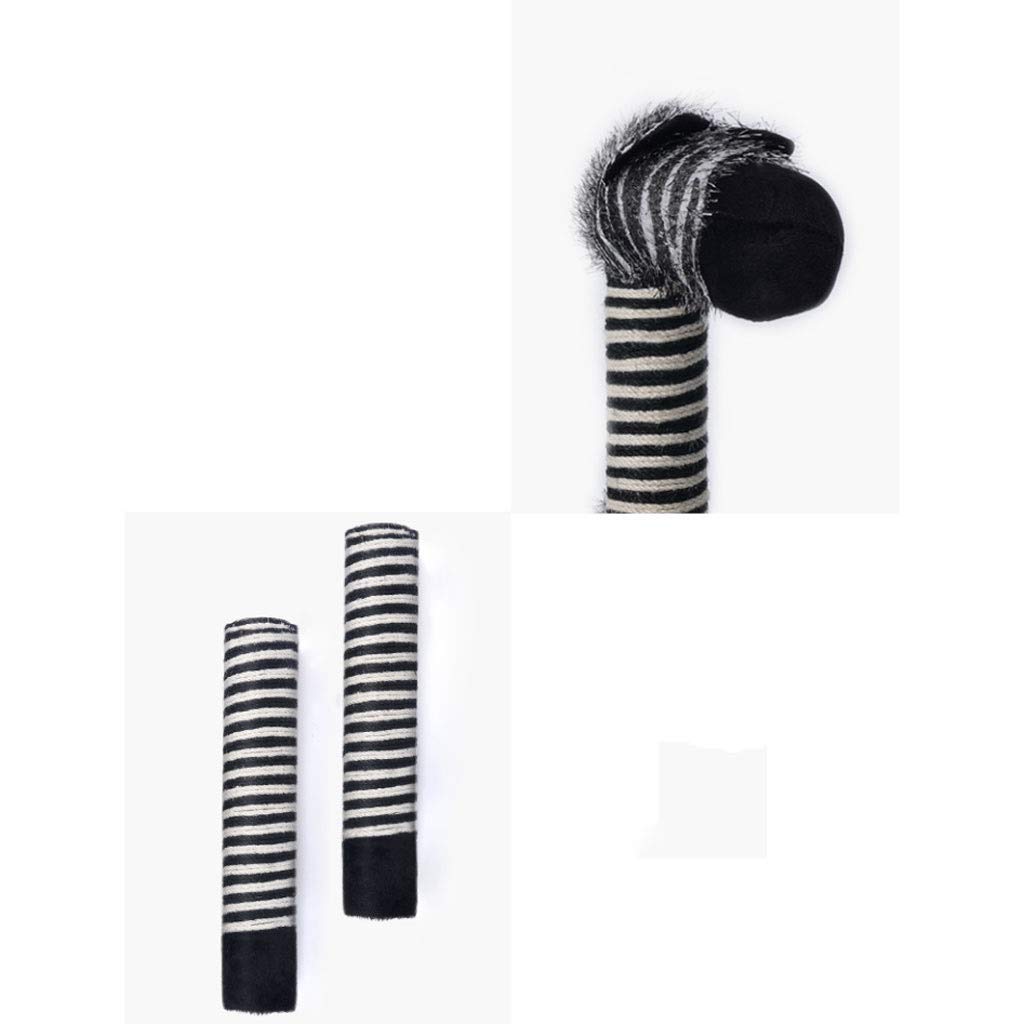 MU Zebra Cat Tree, Cat Tower Cat House Condominio con Postes de Rasguños, Actividad Torre Gato Play Muebles de Casa con Pelota Colgante, Juguete para Gatos