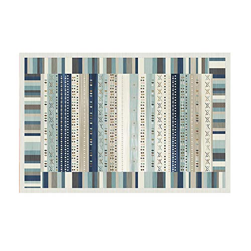 Tapis moderne antidérapant grand format moutarde salon - 3