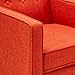 Christopher Knight Home GDFStudio Macedonia Mid Century Modern Tufted Back Fabric Recliner (Muted Orange)