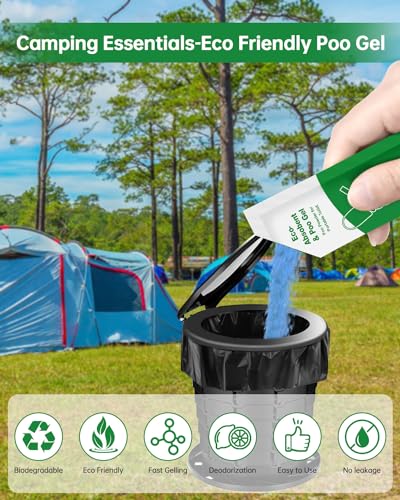 Poo Gel for Portable Toilet, 80 Eco Deodorizing Urine Absorbent Solidifier - image 3