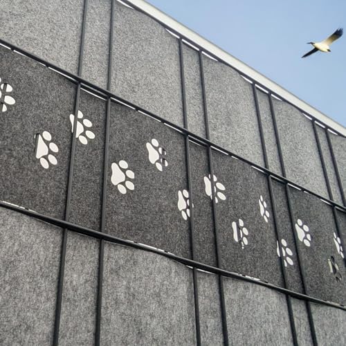 Tiras de protección visual Tappsi para jardines con valla de doble varilla 8