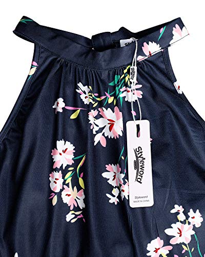 Image of STYLEWORD Women's Summer Floral Halter Maxi Dress Vacation Semi Formal 2026