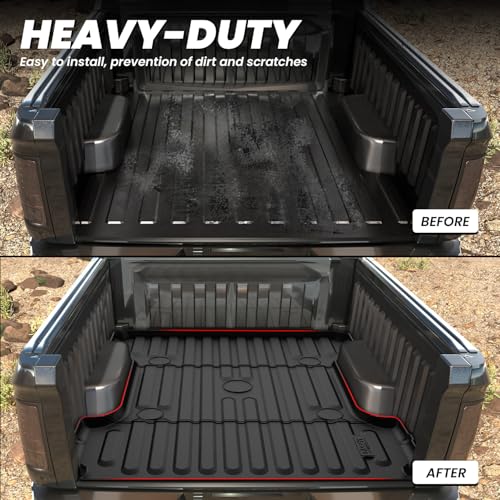 LASFIT 6.4FT Truck Bed Mat for Ram 1500 2006-2018 & Ram 2500/3500 2006-2026 & 1500 Classic 2019-2024 (6FT4/76.8 inches), NOT for Optional Rambox, All Weather Custom Fit TPE Truck Bed Liner by LASFIT - Image 5