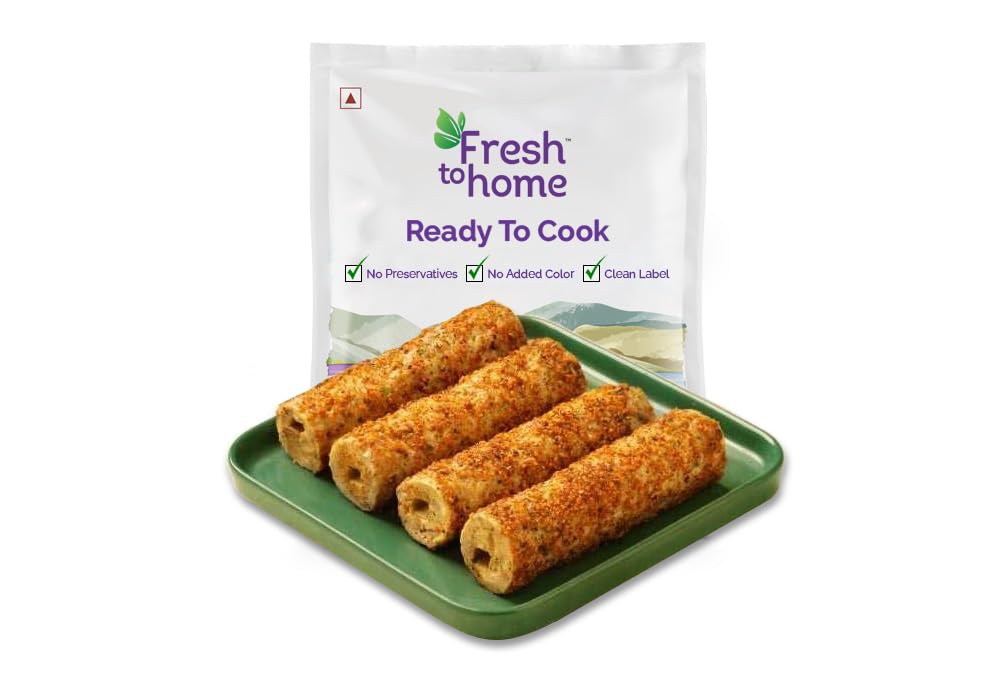 FreshToHome Lasooni Chicken Seekh Kebab | 200g Pack | Ready-To-Cook | Antibiotic-residue-free | No Added Preservatives-picture-23