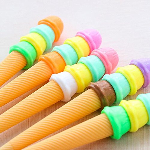 Bolígrafos de gel con diseño de helado, pack 6 unidades miniatura 3