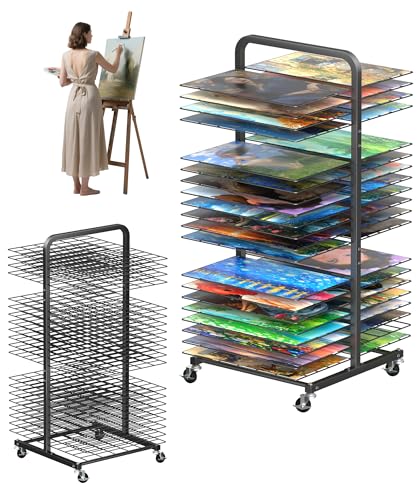 Art Drying Rack with 40 Removable Shelves