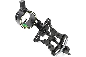 Archery Compound Bow Sight 1 Pin: Micro-Adjustable Quickset Aim Shooting