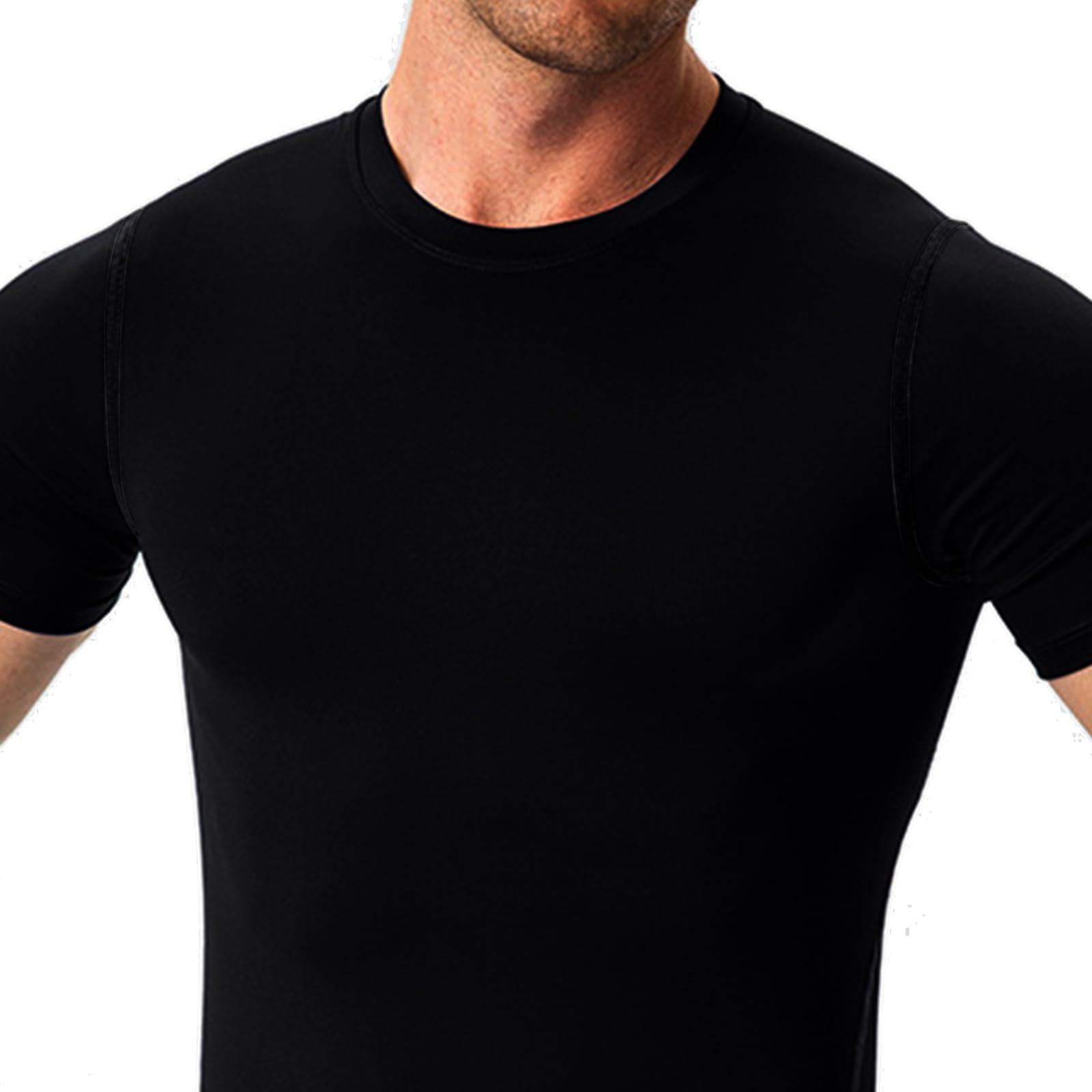 HYCOPROT Compresión para Hombres Camiseta de Compresión de Manga Corta Camiseta de Entrenamiento Capa Base Deportiva de Secado Rápido Camisetas para Correr Tops