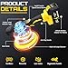 Cordless Car Buffer Polisher, 6 Inch DA Orbital Polisher kit with 2x 3.0Ah 21V Batteries, 5500 Max OPM & 8 Variable Speeds for Car Detailing, Waxing, Polishing, Scratch Removal, with 25PCS Attachments