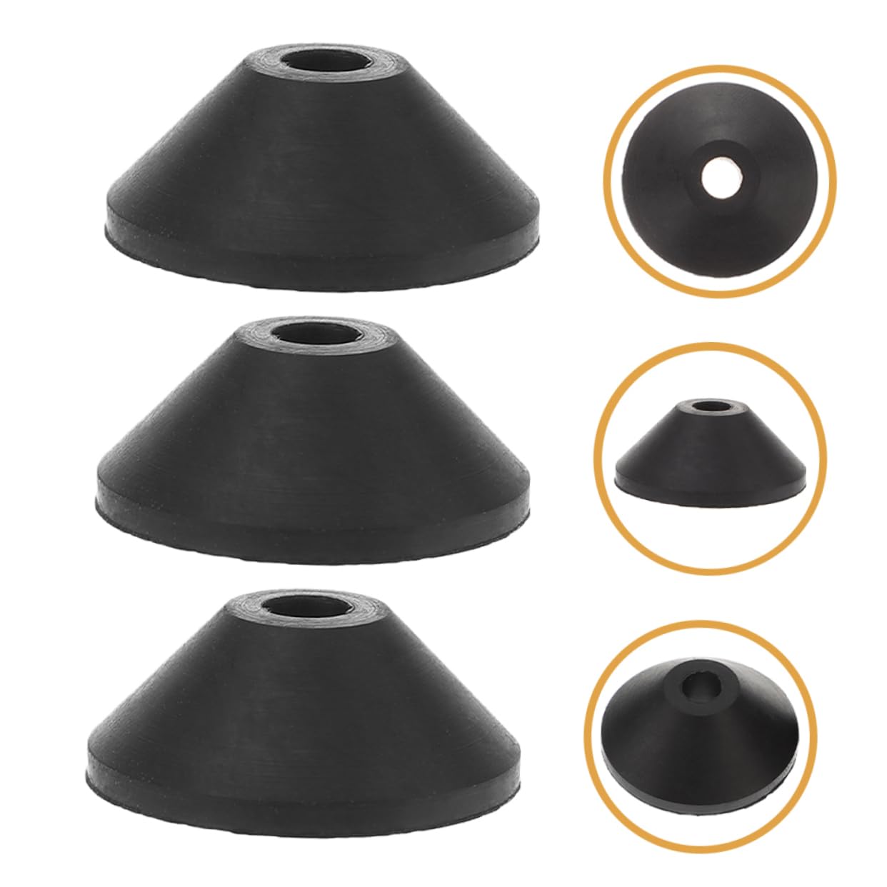 DOITOOL 30Pcs Rubber Washers for Toilet Screws and Bolts Conical Sealing Washers for Water Tank Installation Easy to Install Versatile Gasket for Plumbing Repairs