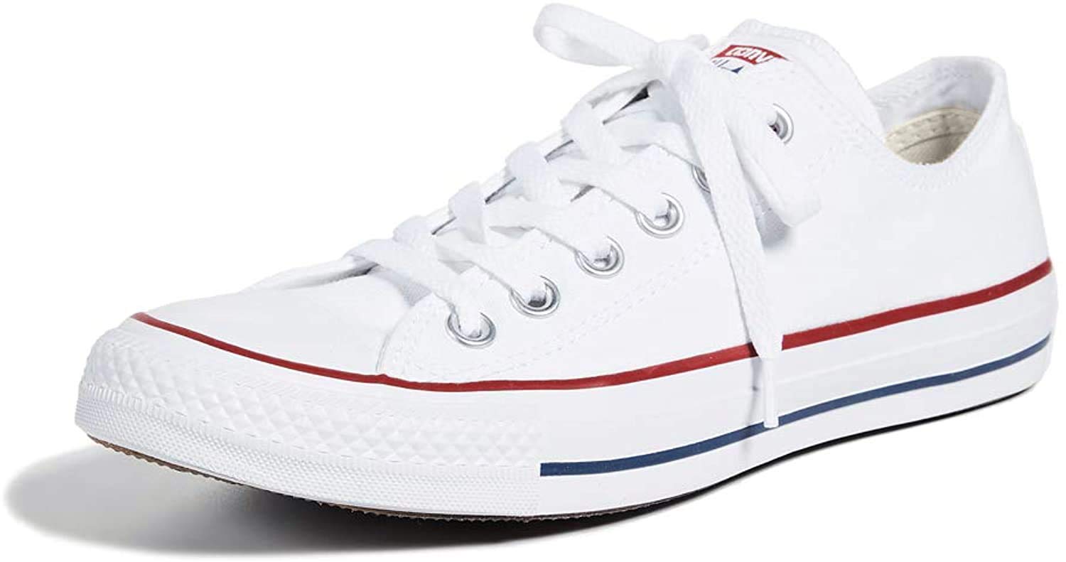 ConverseChuck Taylor All Star Low Top Unisex Canvas Oxford Shoes (3 Mens D(M) US/5 Womens B(M) US, White)