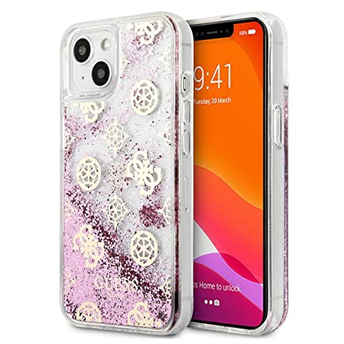 GUESS GUHCP13SLGPEPI Coque pour iPhone 13 Mini 5,4" Rose