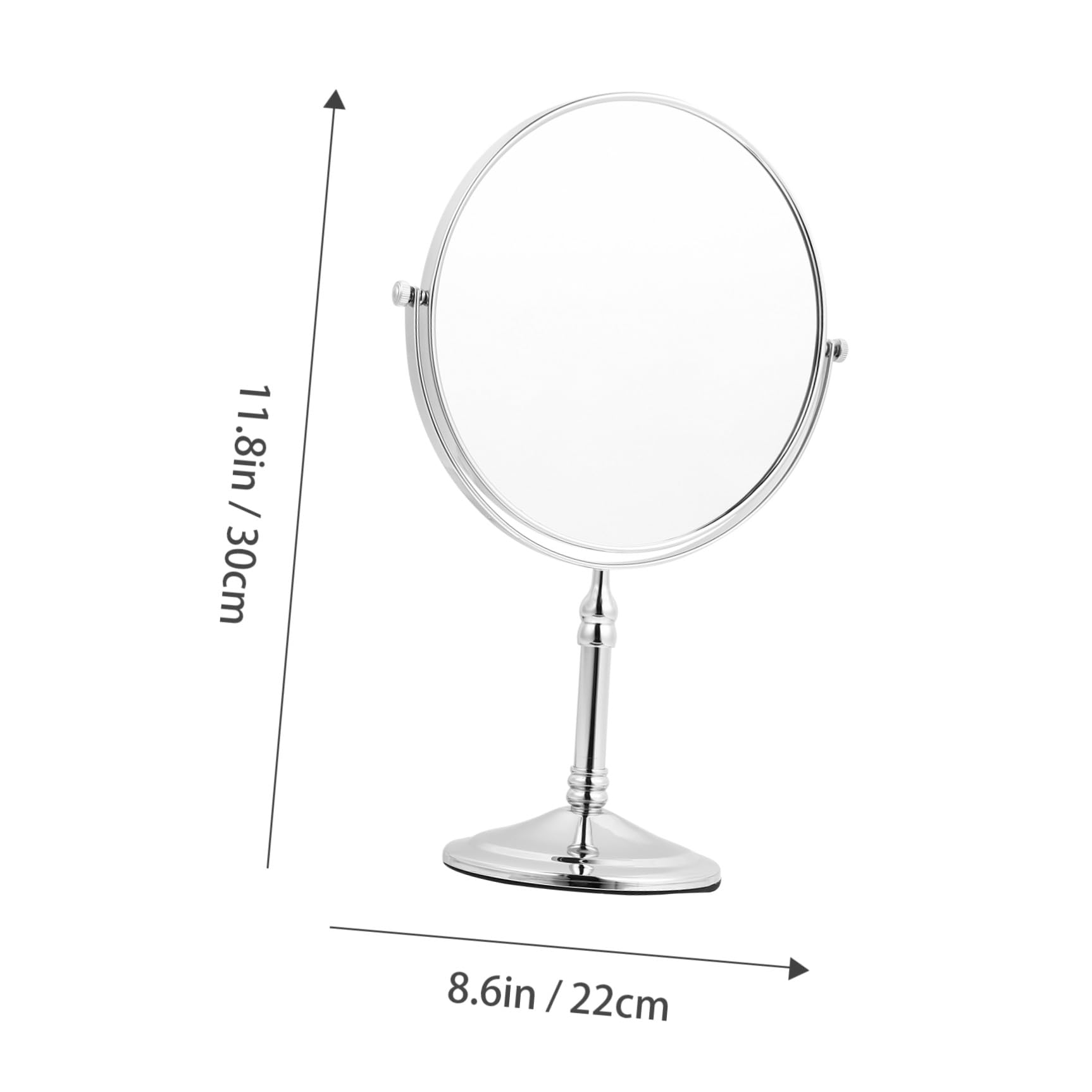 Beaupretty Espejo De Maquillaje De Doble Cara Luz Giratorio y Simple Aumento para Mujer