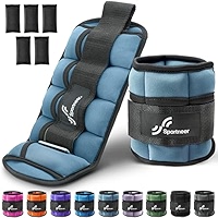 Sportneer Adjustable Weights Ankle Weights, 0.45kg-1.8kg 1 Pair Set Of Adjustable Ankle Weights Wrist Straps Black