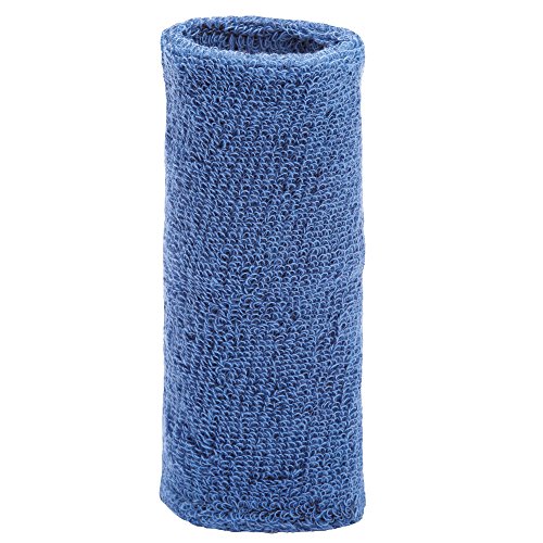 Unique Sports Wrist Towel - 6 inch long thick wristband, Blue