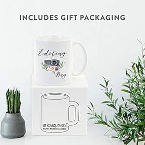 Andaz press photographer 11oz coffee mug gift editing day camera graphic 1 pack photo photography hobby novelty birthday christmas hot chocolate cup  urban country home decor