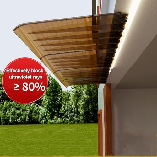 Auvent extérieur polycarbonate moderne et résistant face aux intempéries